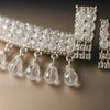 Sparkling Silver Crystal Diamond Necklace Set