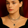 Double Chain Star Charm Necklace