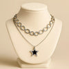 Double Chain Star Charm Necklace