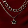 Double Chain Star Charm Necklace