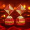 Gulnaar Pink & Gold Jhumka