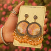 Peach Bloom Handcrafted Jhumkas