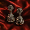 Mirror Glow Antique Oxidized Silver Jhumka
