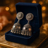 Mirror Glow Antique Oxidized Silver Jhumka