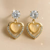 Golden Heart Sparkle Earrings