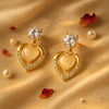 Golden Heart Sparkle Earrings