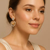 Golden Heart Sparkle Earrings