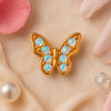 Luxury Rose Gold Opal Butterfly Ring