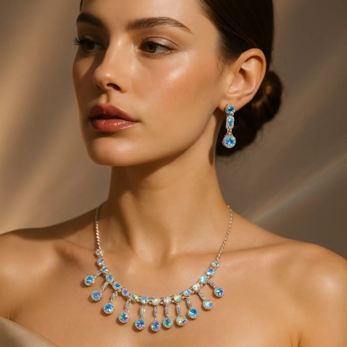 Aurora Glam Necklace & Earrings