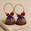 Purple Bloom Royal Hoop Jhumka