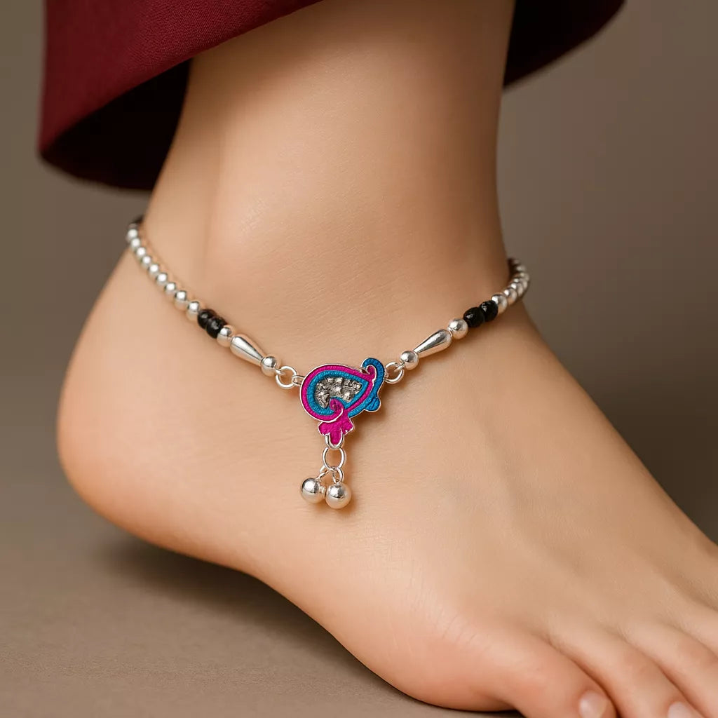 Colorful Paisley Charm Payal