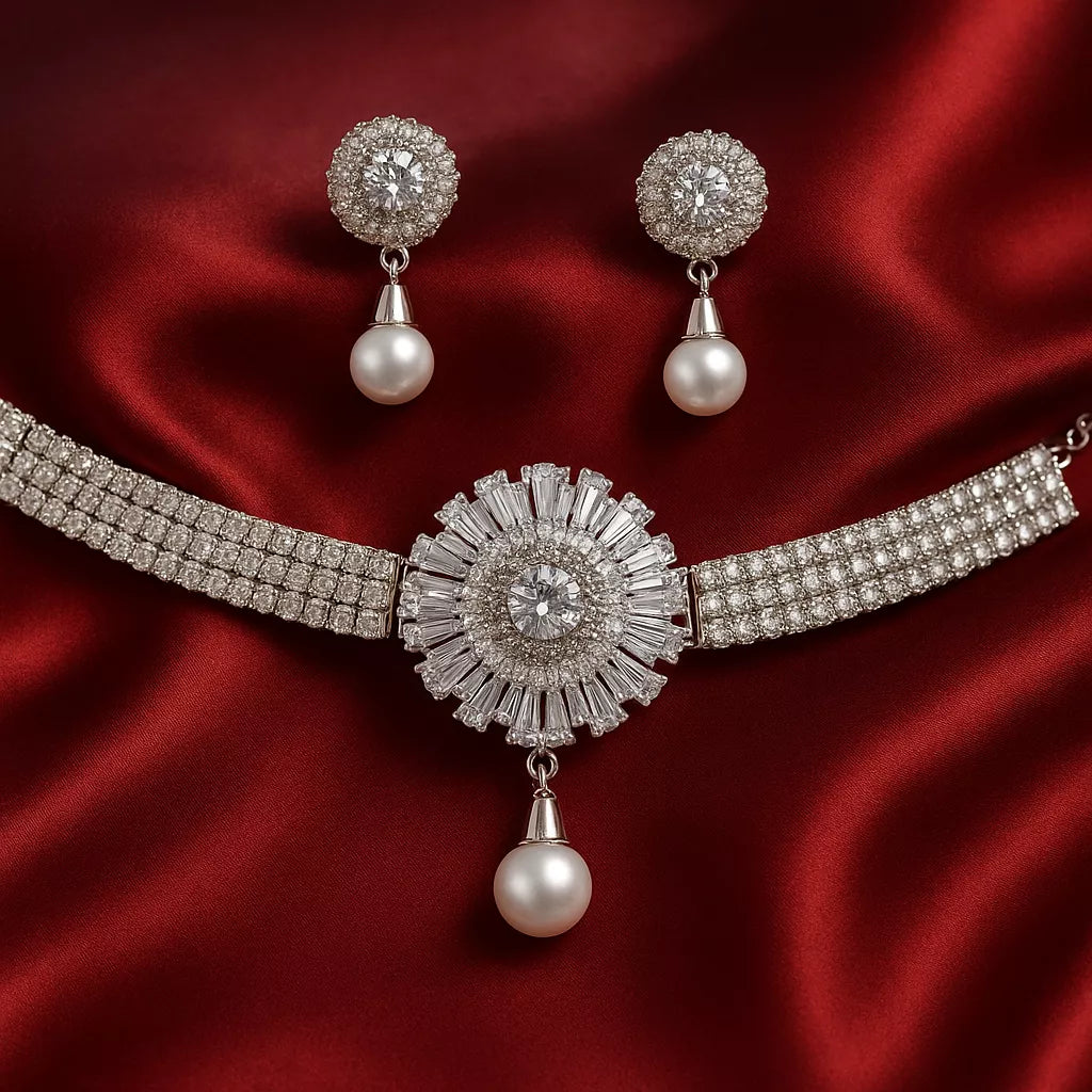 Pearl Grace Stone Necklace