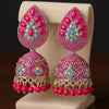 Elegant Rajasthani Pink Enamel Jhumka