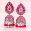 Elegant Rajasthani Pink Enamel Jhumka
