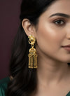 Royal Peacock Gold-Plated Jhumka Earrings