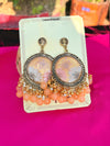 Peach Bloom Handcrafted Jhumkas
