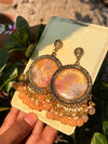 Peach Bloom Handcrafted Jhumkas