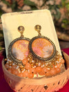 Peach Bloom Handcrafted Jhumkas