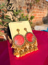 Radiant Red Resin Handcrafted Jhumkas