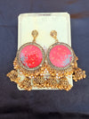 Radiant Red Resin Handcrafted Jhumkas