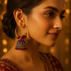 Purple Bloom Royal Hoop Jhumka