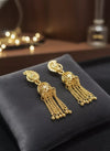 Royal Peacock Gold-Plated Jhumka Earrings