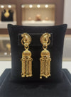 Royal Peacock Gold-Plated Jhumka Earrings