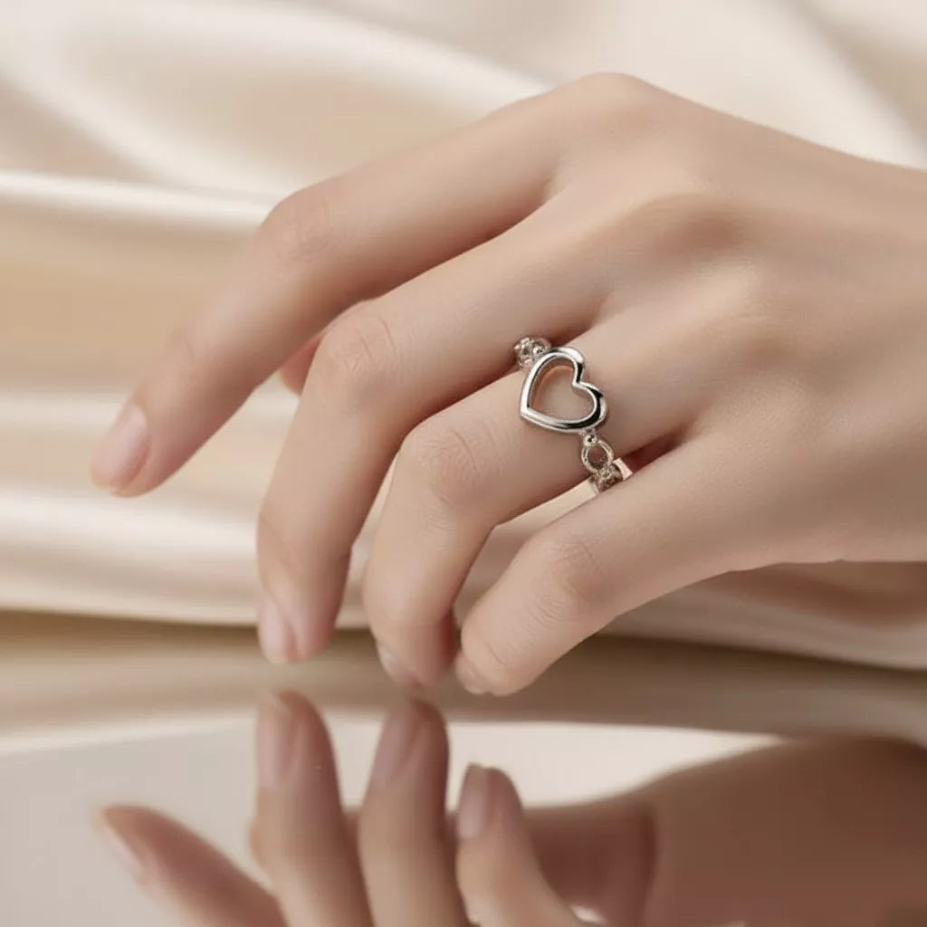 Eternal Heart Love Sterling Silver Ring for Women