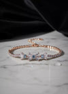 Aqua Spark Crystal Adjustable Bracelet