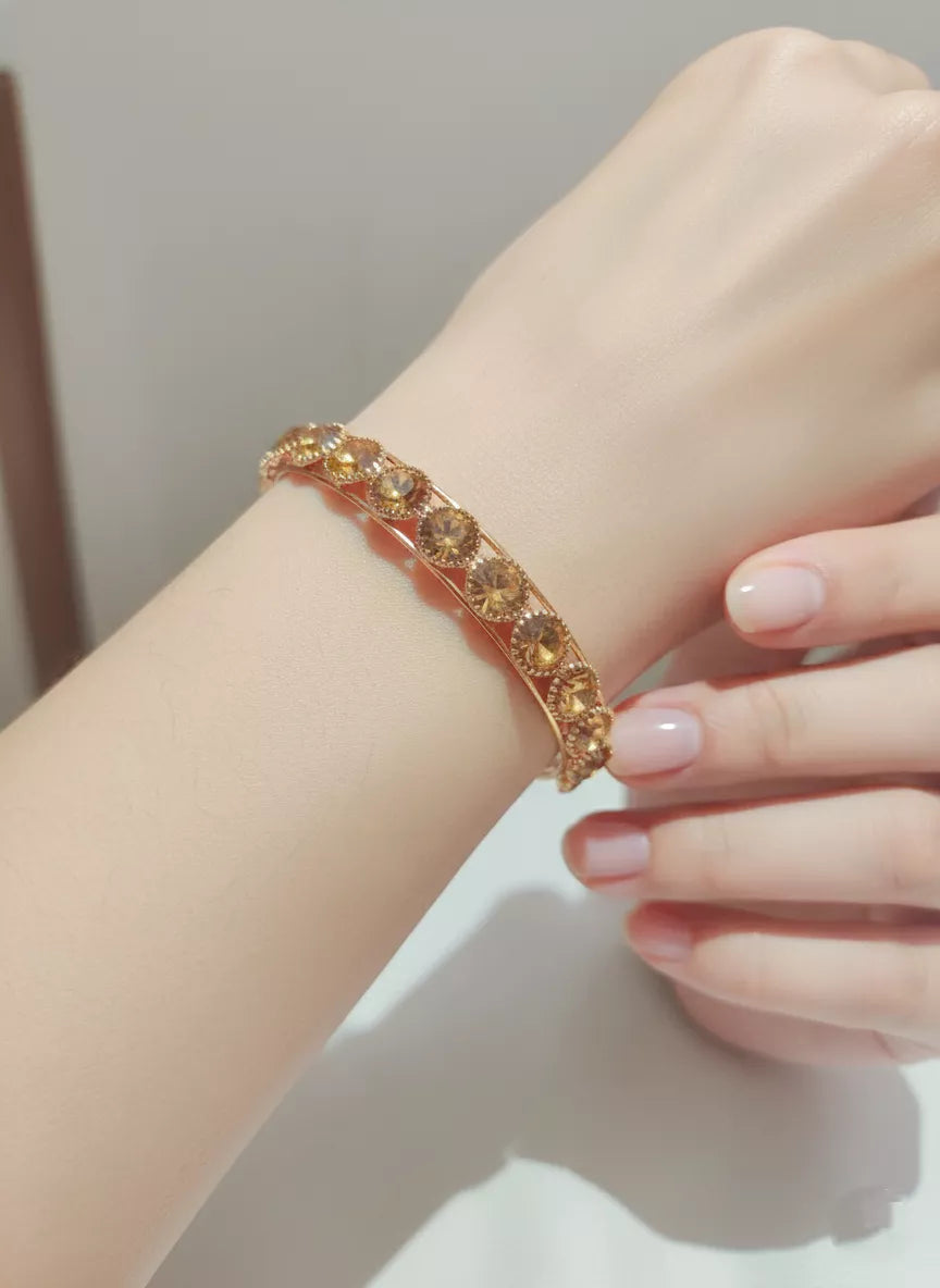 Golden Radiance Crystal Bracelet