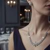 Crystal Shine Necklace Along With Earrings