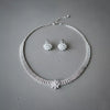 Crystal Shine Necklace Along With Earrings