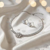 Crystal Shine Necklace Along With Earrings