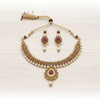 Royal Ruby Pearl Necklace Set