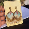 Crystal Sky Real Flower Handcrafted Resin Jhumkas