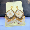 Golden Bloom Handcrafted Resin Jhumkas