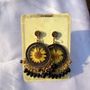 Sunshine Bloom Handcrafted Resin Jhumkas