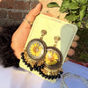 Sunshine Bloom Handcrafted Resin Jhumkas