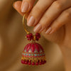Pink Aura Royal Hoop Jhumka
