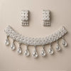 Sparkling Silver Crystal Diamond Necklace Set
